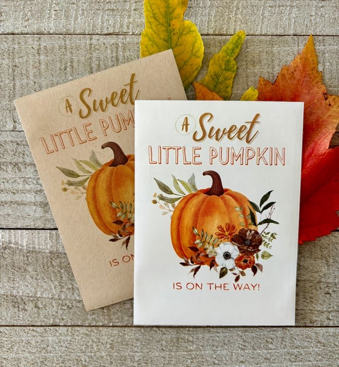 Sweet Little Pumpkin Orange Baby Shower Favor