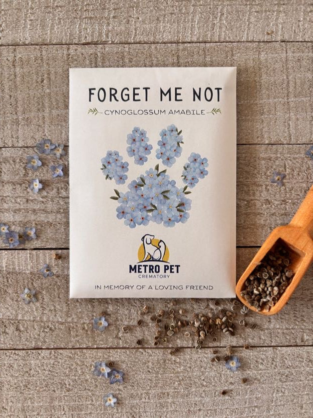 Forget Me Not Paw Print