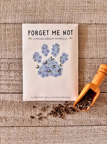 Forget Me Not Paw Print