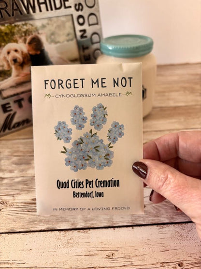 Forget Me Not Paw Print