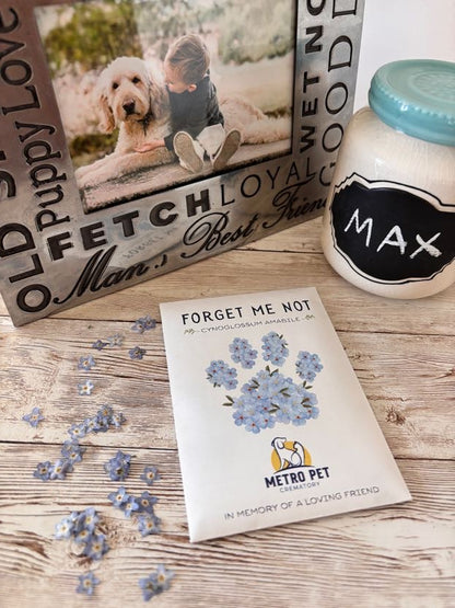 Forget Me Not Paw Print