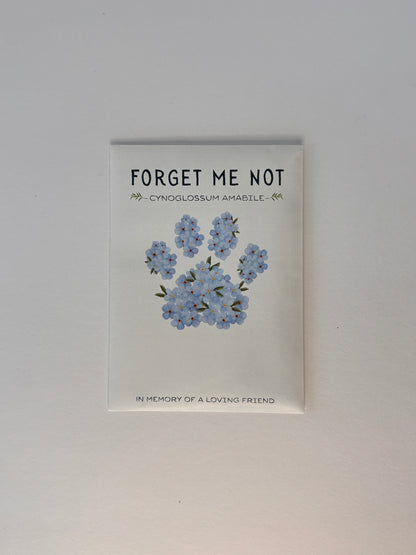 Forget Me Not Paw Print