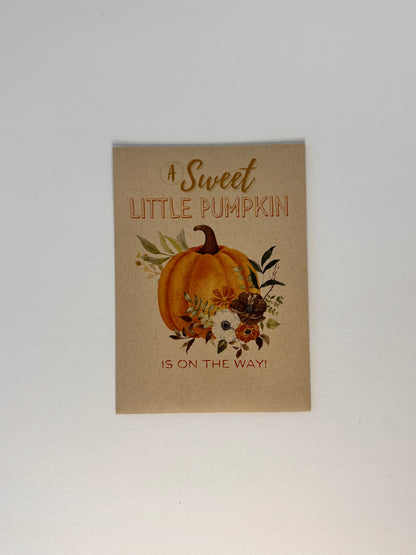 Sweet Little Pumpkin Orange Baby Shower Favor